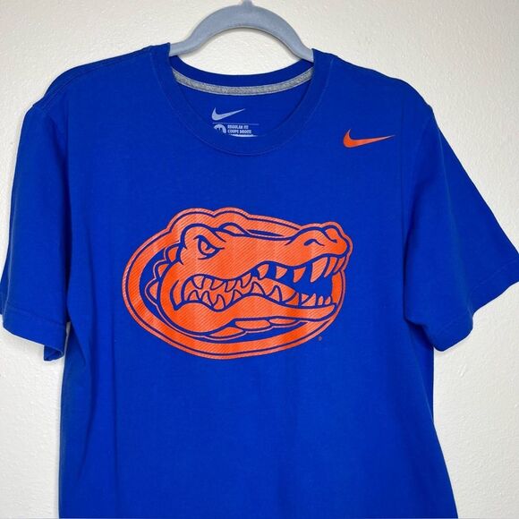 Nike Florida Gators Blue Orange Logo Crew Neck Short Sleeve T Shirt Men Medium - Picture 3 of 9